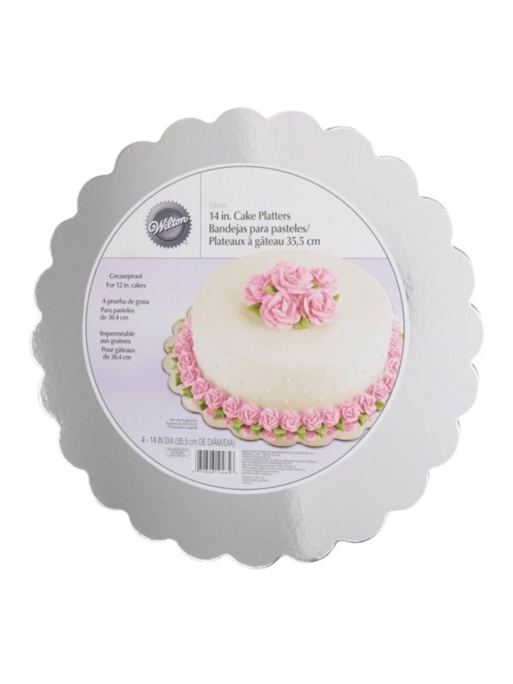 Wilton Silver 14-Inch Round Cake Platters